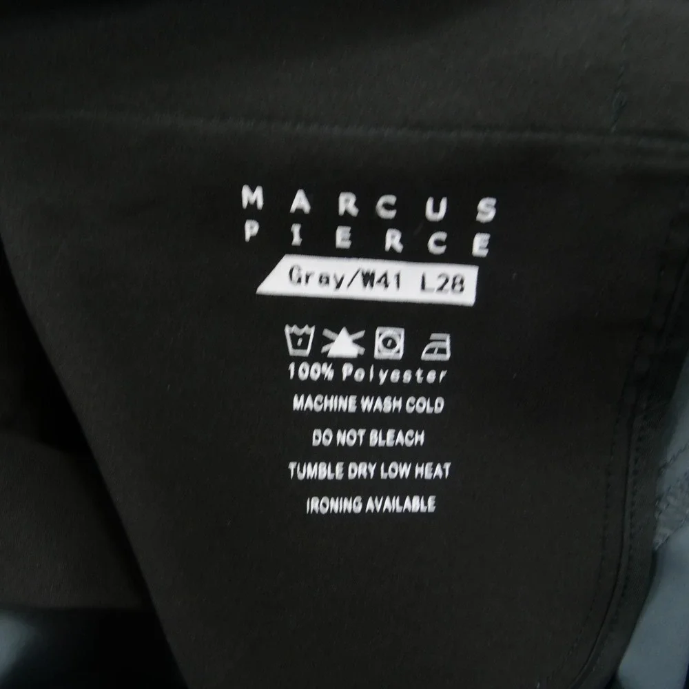 Marcus Pierce Pants Mens 40 Gray Performance Tech Golf Trousers Chino